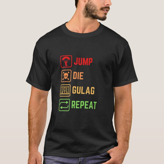 Camiseta Gulag Warzone Gamer llama directo al rey (Anverso)