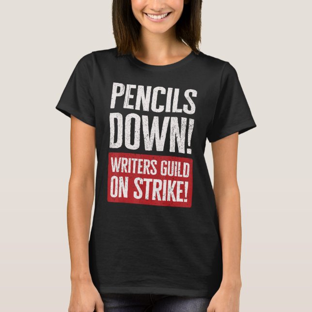 Camiseta Gülen Down Writers Guild Of America WGA Strike P (Anverso)