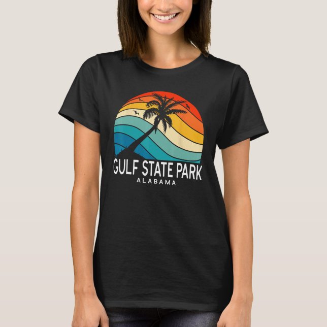 Camiseta Gulf State Park Alabama Tropical Beach Palm Tree S (Anverso)