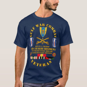 Camiseta GulfCombat Cavalry Vet con Delta Troop 4th Cav 197