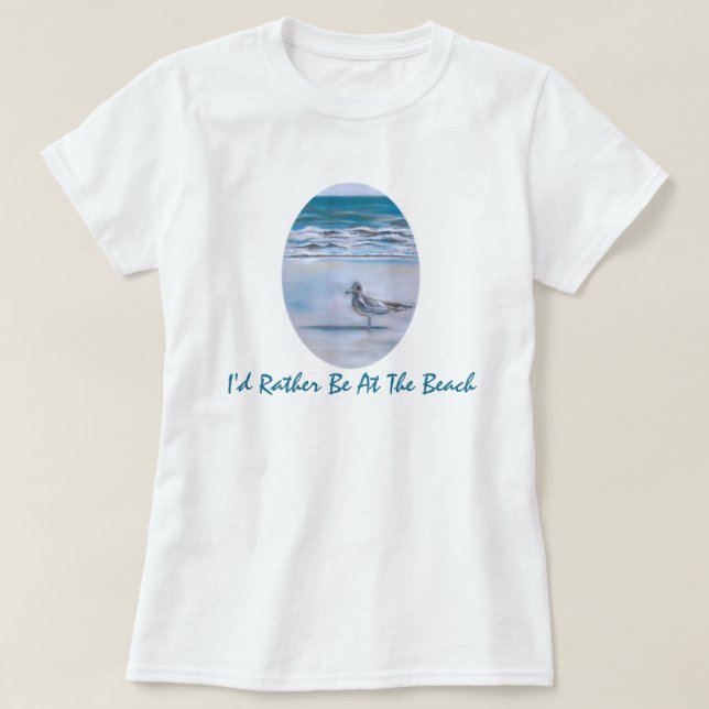 Camiseta Gull en la orilla (Diseño del anverso)
