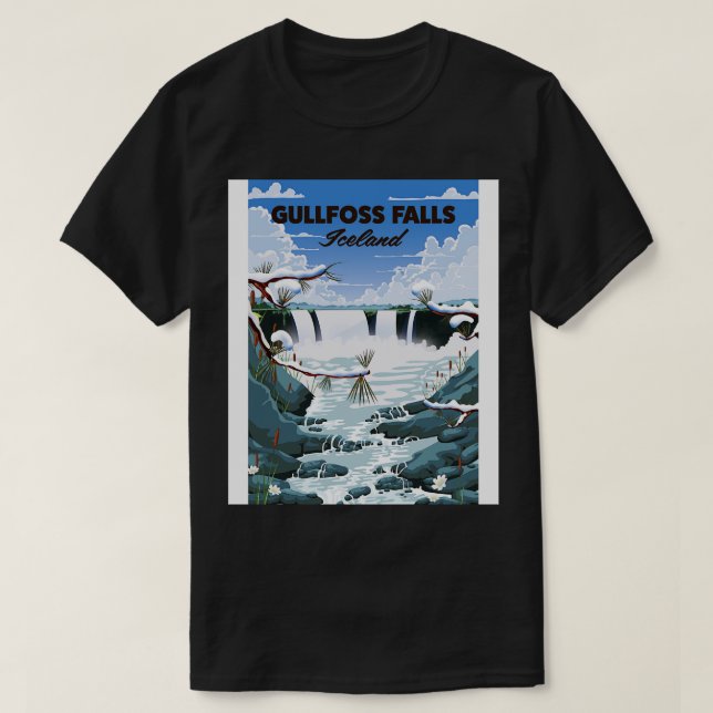 Camiseta Gullfoss Falls Islandia (Diseño del anverso)