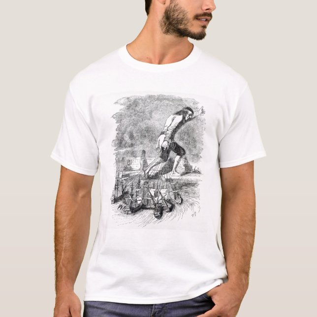 Camiseta Gulliver que roba la flota de Blefuscudian (Anverso)