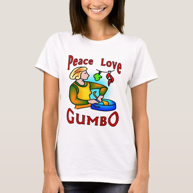 Camiseta Gumbo de amor por la paz (Anverso)