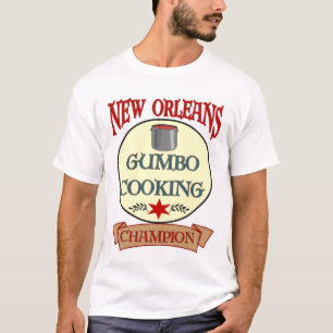 Camiseta Gumbo de New Orleans que cocina al campeón