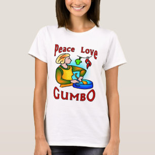 Camiseta Gumbo del amor de la paz