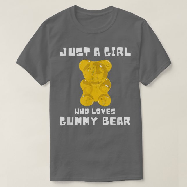 Camiseta Gummies Fruity Bears Candy Sólo Un Chica que ama G (Diseño del anverso)