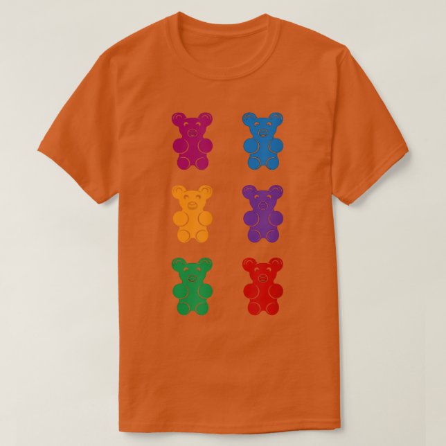 Camiseta Gummy bear six pack abs, funny gummy bear abs  (Diseño del anverso)