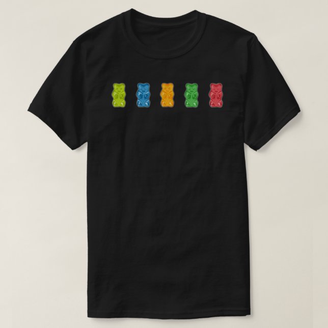 Camiseta Gummy Rainbow Bears Active T-Shirt.png (Diseño del anverso)