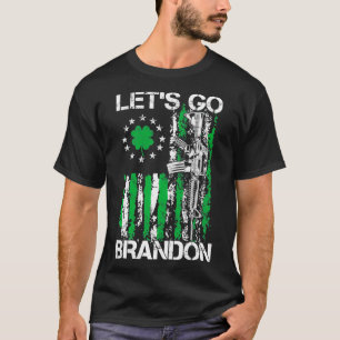 Camiseta Gun American Flag Patriots Let's Go Brandon St Pat