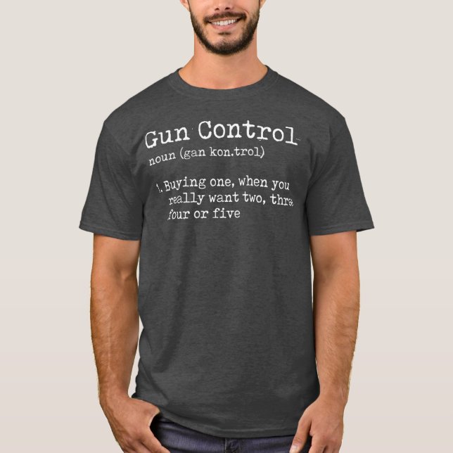 Camiseta Gun Control Dictionary Definición Pro Gun 2do (Anverso)