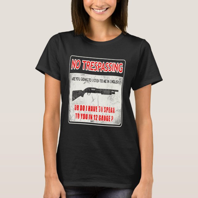 Camiseta Gun Control No Trespassing 2nd Amendment Freedom (Anverso)