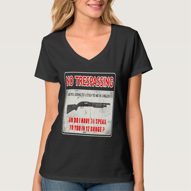 Camiseta Gun Control No Trespassing 2nd Amendment Freedom (Anverso)
