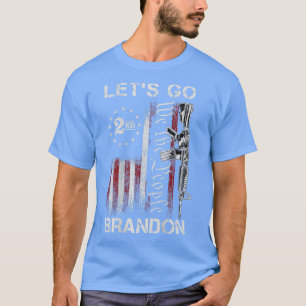 Camiseta Gun Patriotas de la Bandera Americana Vamos Brando