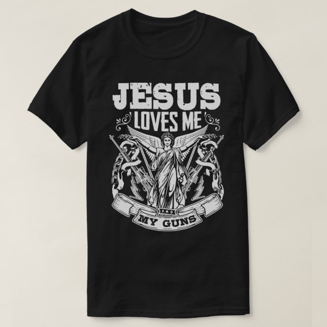 Camiseta Gun pro Jesús me ama y mis armas (Diseño del anverso)