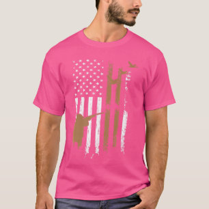 Camiseta Gun Rifle Hunt Pato Bandera Estadounidense Usa
