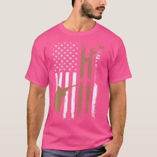 Camiseta Gun Rifle Hunt Pato Bandera Estadounidense Usa