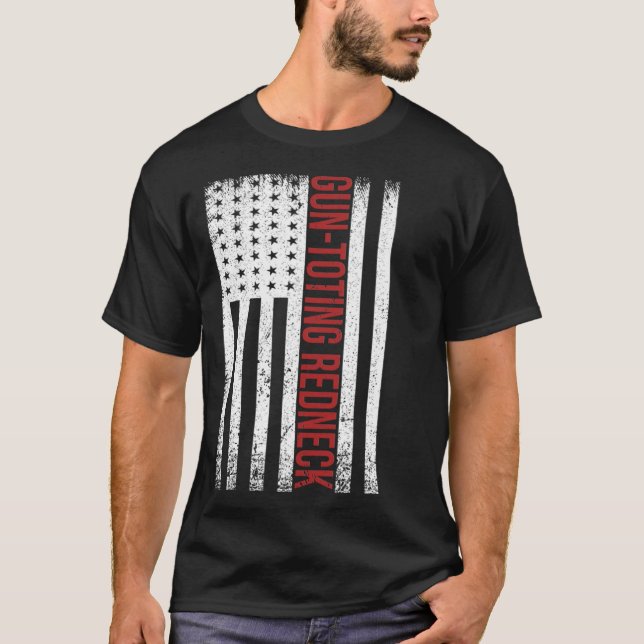 CAMISETA GUN TOTING REDNECK FLAG (Anverso)