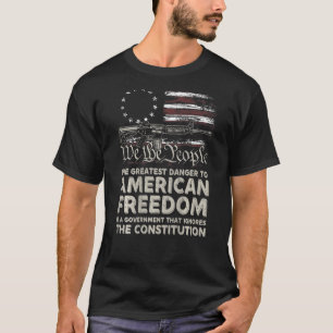 Camiseta Gun USA Bandera Estados Unidos Libertad Funny Gobi