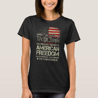 Camiseta Gun USA Flag American Freedom Funny Government Wom