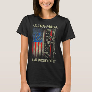 Camiseta Gun USA Flag Patriots Ultra MAGA And Proud Of It 