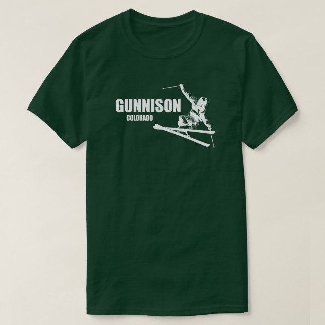 Camiseta Gunnison Colorado Skier (Diseño del anverso)