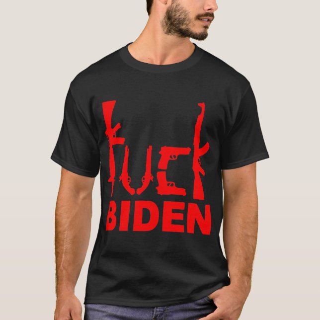 Camiseta Guns F**|< Biden #USAPatriotGraphics © (Anverso)