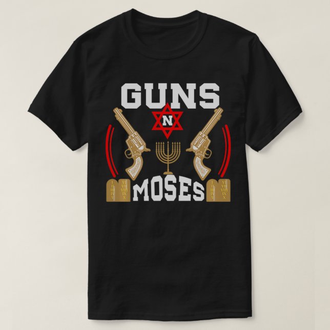 Camiseta Guns N Moses Ejército Judaico Israelí Judaísmo Heb (Diseño del anverso)