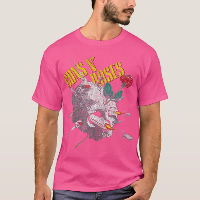 Camiseta Guns N' Rosas Oficial Needle Skull Vintage (Anverso)