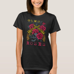 Camiseta Guns N' Skeleton Rosas de Halloween