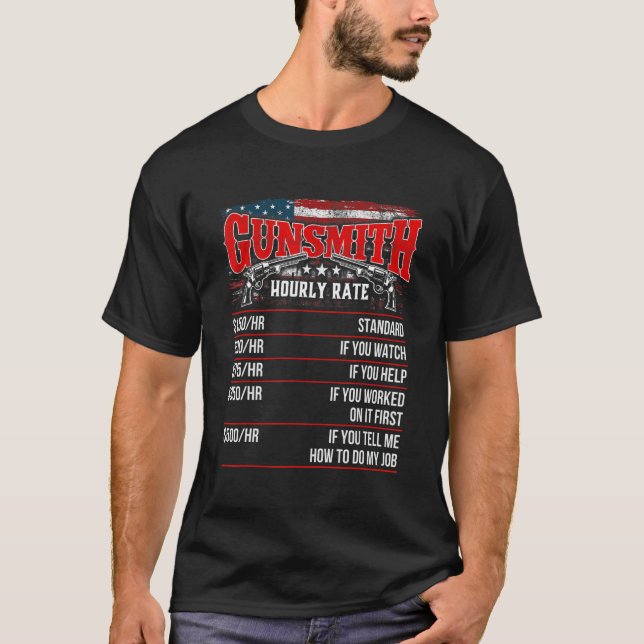 Camiseta Gunsmith Hourth Rate USA Flag Gunsmithing Gun Repa (Anverso)