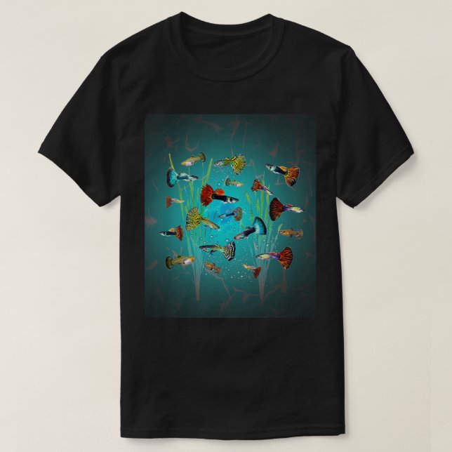 Camiseta Guppies coloridos (Diseño del anverso)