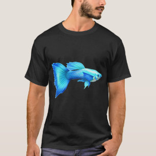 Camiseta guppy azul neón