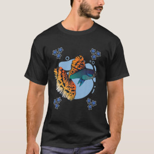Camiseta Guppy Blue Design Pescador Acuario Propietario Stu