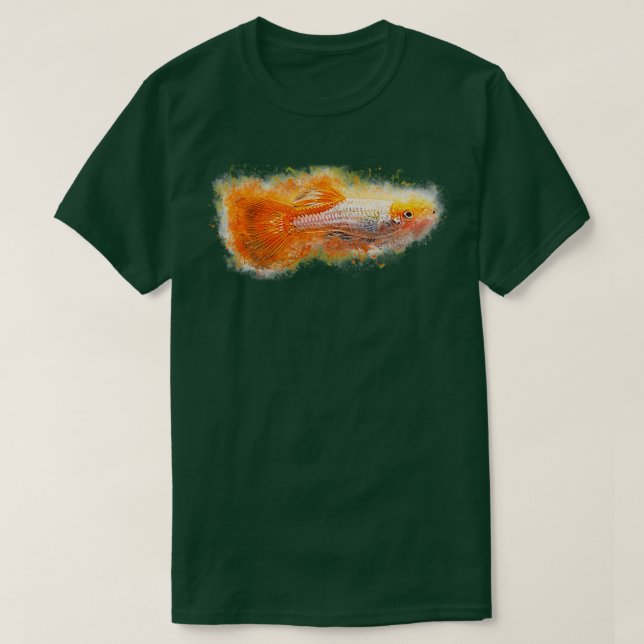 Camiseta Guppy macho Koi Poecilia reticulata (Diseño del anverso)