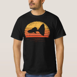 Camiseta Guppy Retro Sunset Mascota Guppy Fish