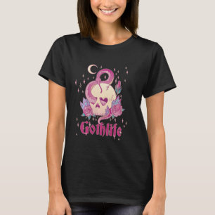 Camiseta Gurokaw Creepe Cute Estética Pastel Gótico Cráneo