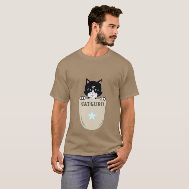 Camiseta Guru de gato de Tuxedo (Anverso completo)