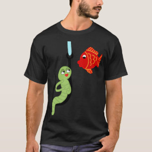 Camiseta Gusano coqueto en un anzuelo