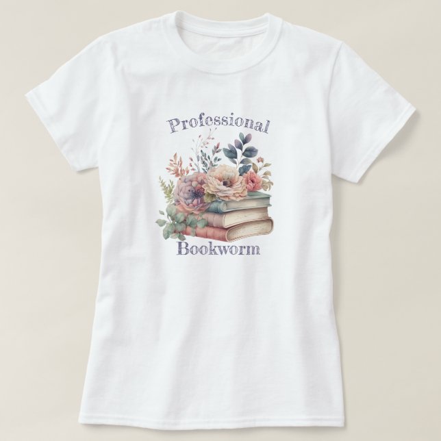 Camiseta Gusano de biblioteca profesional (Diseño del anverso)