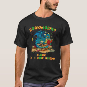 Camiseta Gusano de libros Por favor soy un libro Dragon Lib
