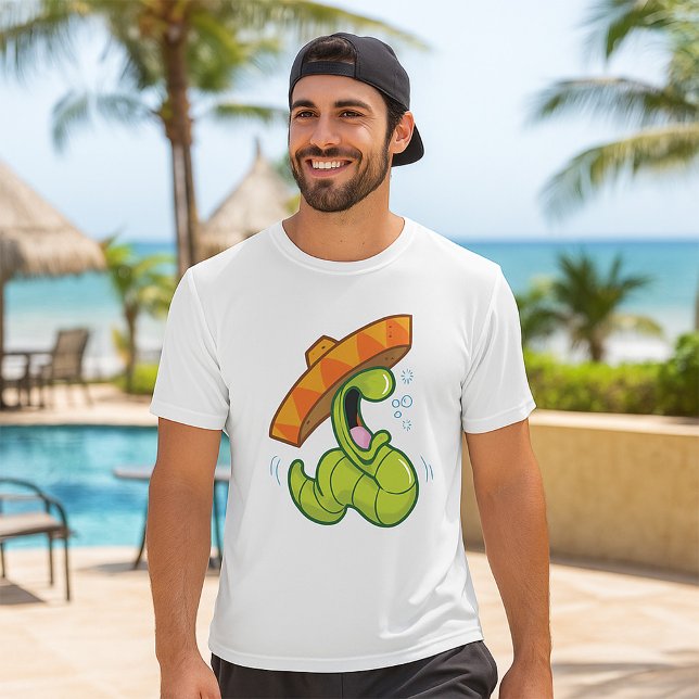 Camiseta Gusano ebrio con Fiesta mexicano de Sombrero (Subido por el creador)