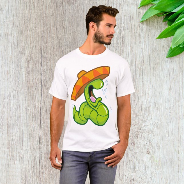 Camiseta Gusano ebrio con Fiesta mexicano de Sombrero (Subido por el creador)