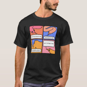 Camiseta gusano en una cadena dice cometer incendio esencia