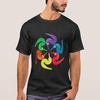 Camiseta Gusanos difusos En Una Cadena
