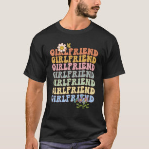 Camiseta Gusanos retro groovy Girlfriend ondeando palabras 