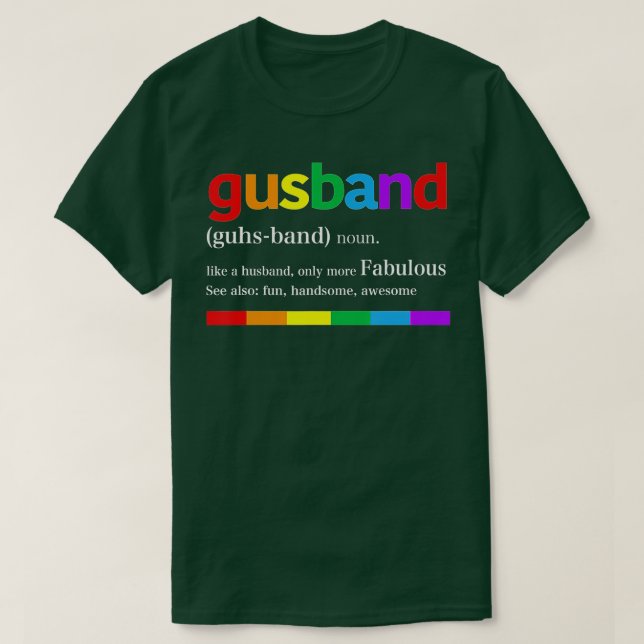 Camiseta Gusband graciosa como marido más gay de LGB (Diseño del anverso)