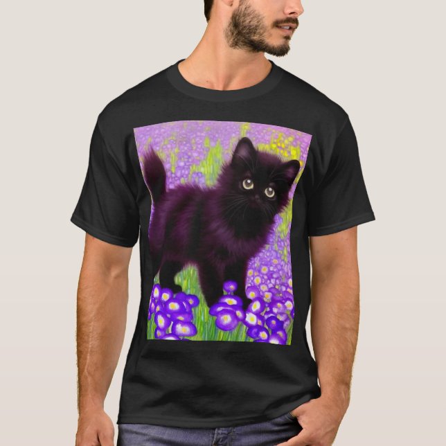 Camiseta Gustav Klimt Black Kitten (Anverso)