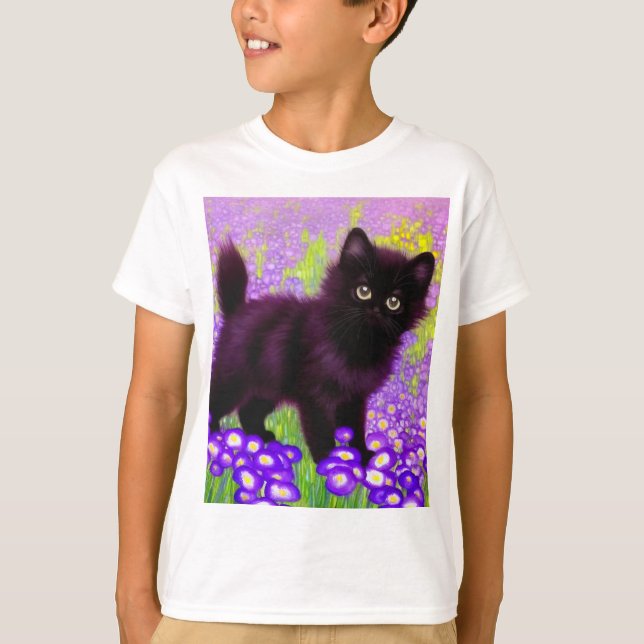 Camiseta Gustav Klimt Black Kitten (Anverso)