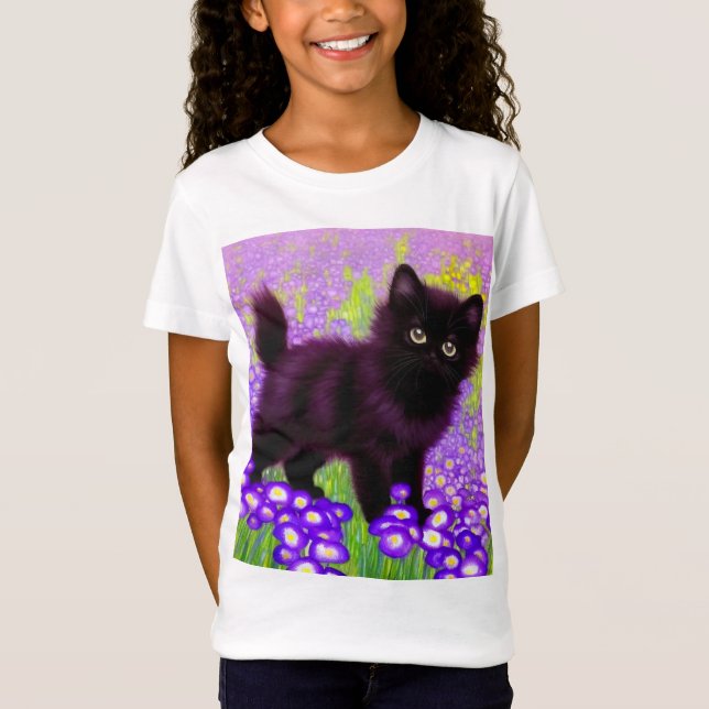 Camiseta Gustav Klimt Black Kitten (Anverso)